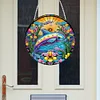 Diamond Painting Acrylic Stained Glass Dolphin Hanging Pendant