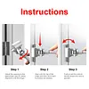 Door Hinge Adjustment Tool Adjustable Hinges Wrench Universal Fit for Interior & Exterior Doors Stainless Steel Door Hinge Tool for Sagging Doors