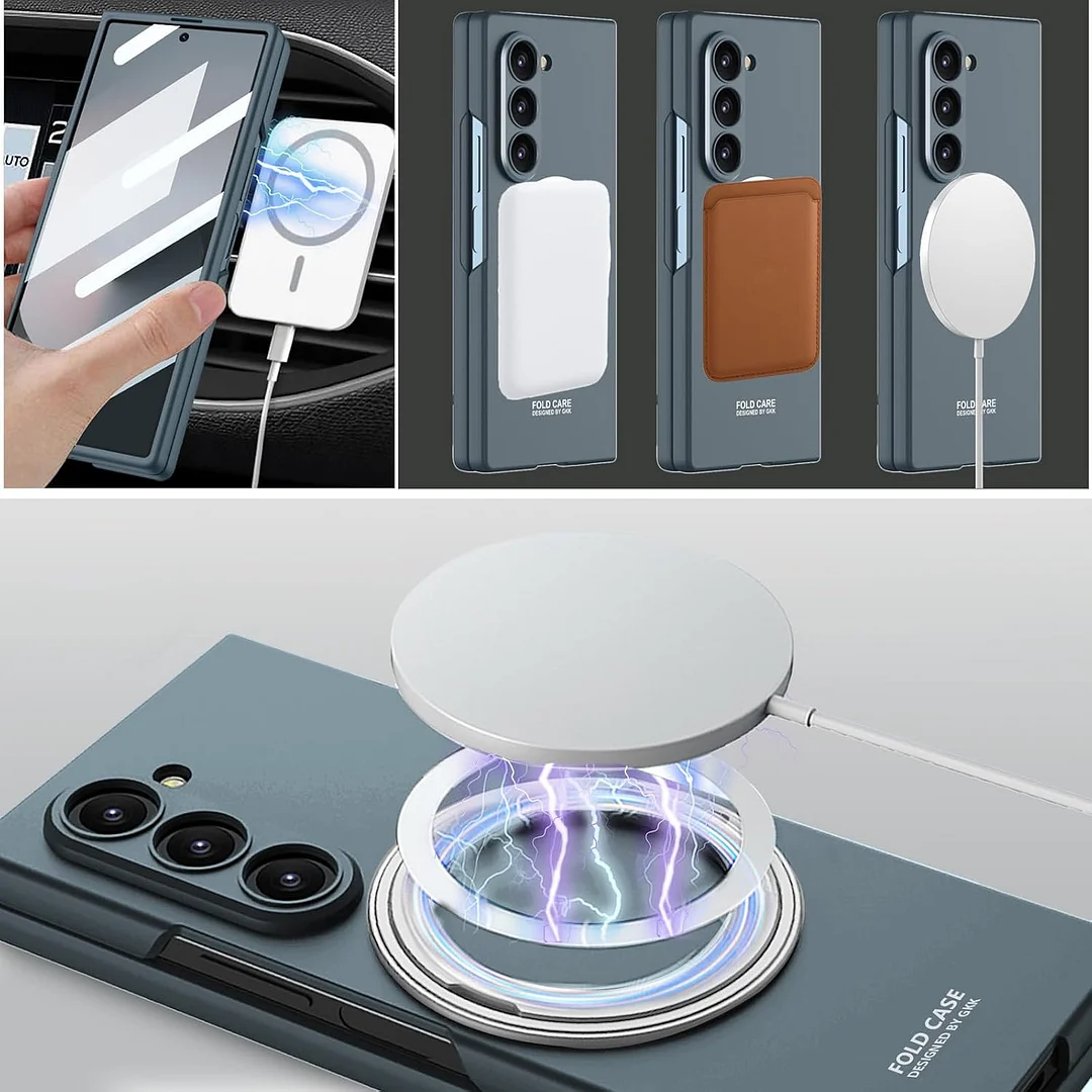 Compatible with Samsung ZFold7/6 mobile phone case 5/4 external 360 rotating bracket magnetic wireless charging ultra-thin protective cover