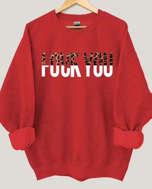 Love You Leopard Sweatshirt