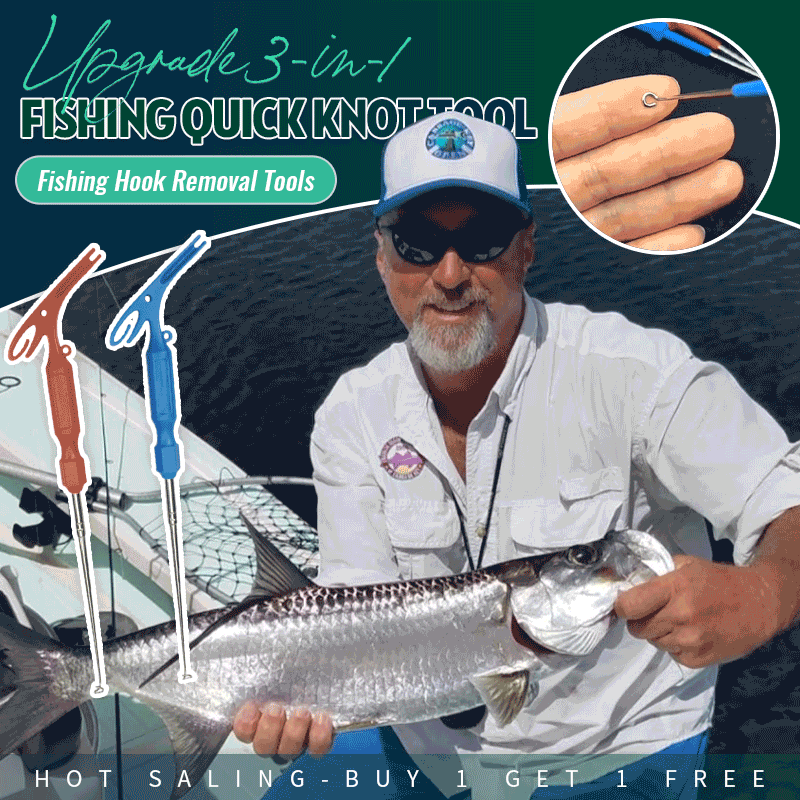 Upgrade 3in1 Fishing Quick Knot Tool Fishing Hook Removal ToolsBuy 1