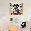 Dachshund In Coffee Cup-11CT Stamped Cross Stitch 40*40cm/15.75*15.75in