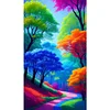 Colourful Trees - Round AB Drills Diamond Painting(45x75cm)