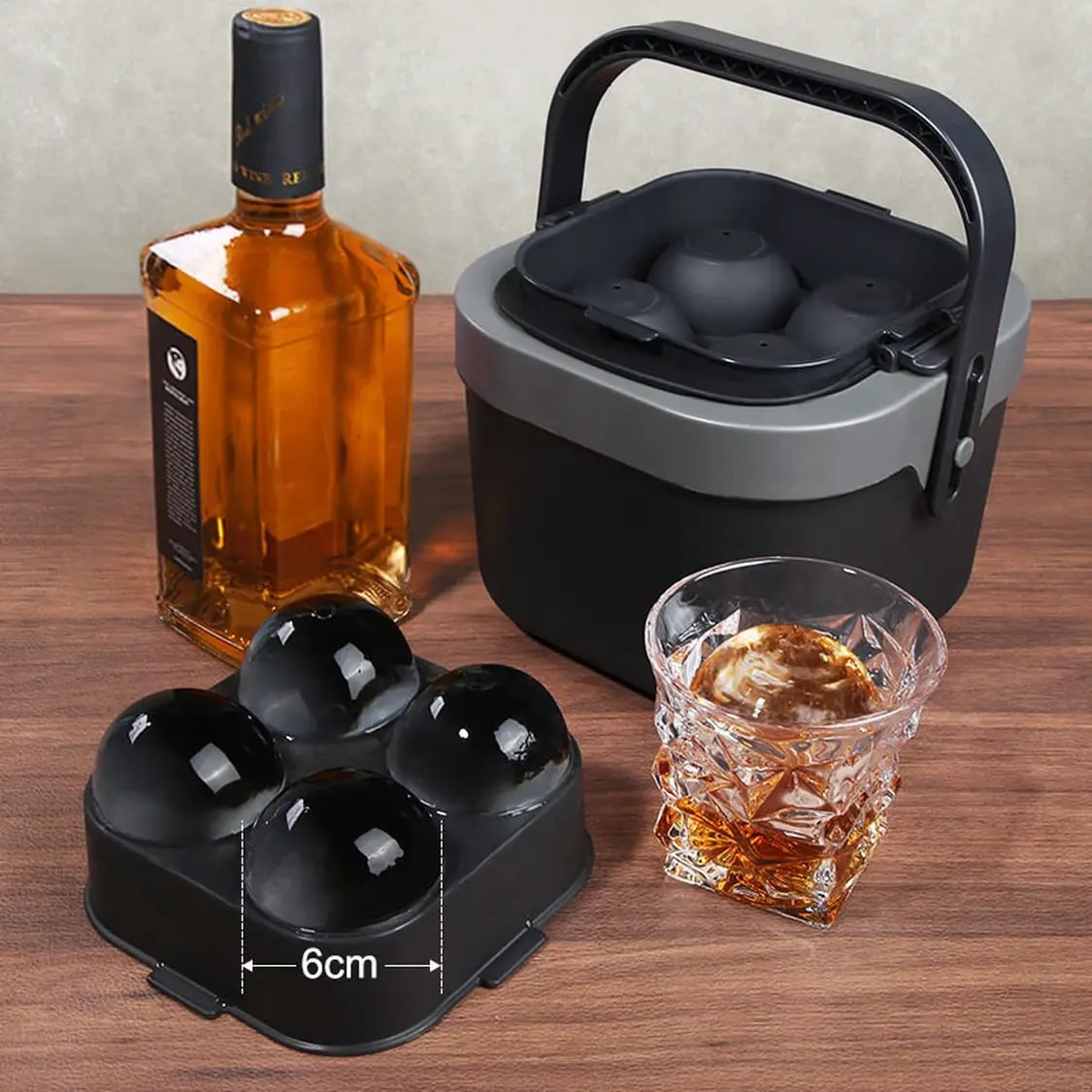 Fromtea 4-Cavity Giant Ice Ball Maker _Fromtea&reg; Official Store