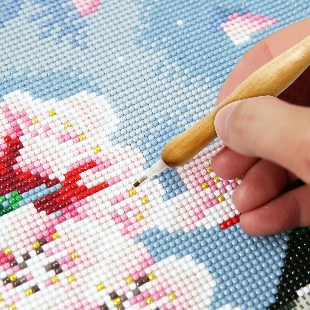 DIY 5D Diamond Painting Pen with 4 Replacement Heads Point Drill Pen Set