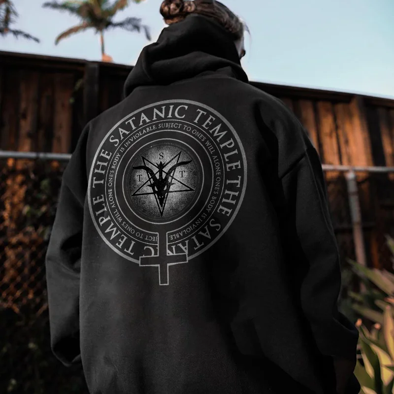 The satanic temple printed designer hoodie -  