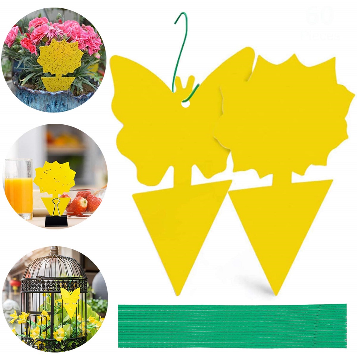 

Sticky insect board double-sided yellow flower trap board butterfly yellow, 501 Original