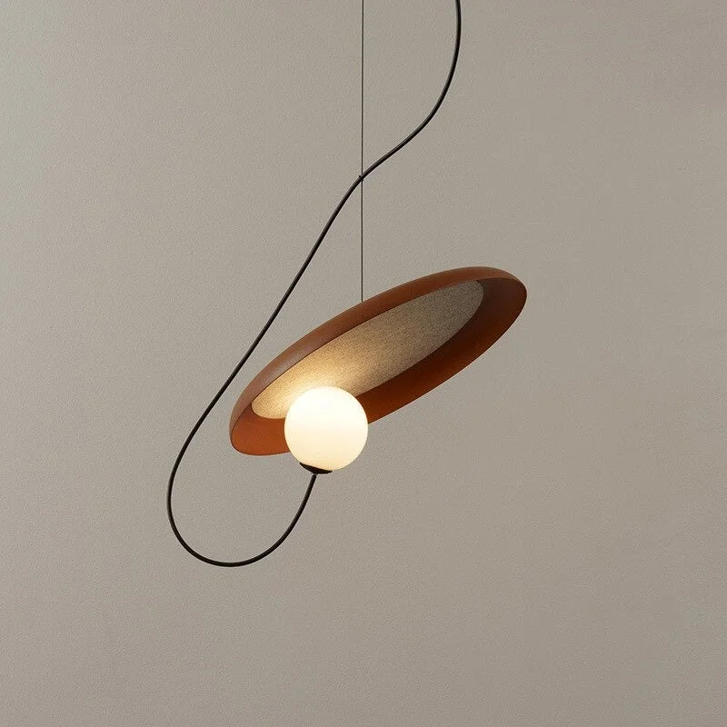 Modern Single Painted Metal Pendant Lamp