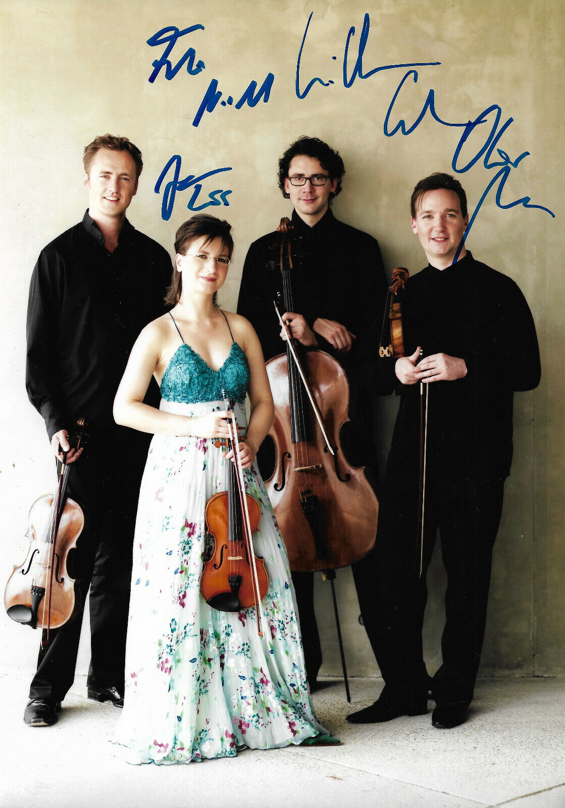 Kuss Quartet signed 8x12 inch Photo Poster painting autographs