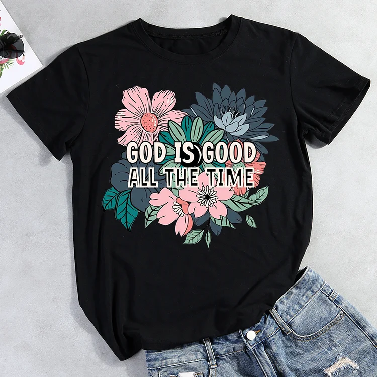 God is Good Round Neck T-shirt-Annaletters