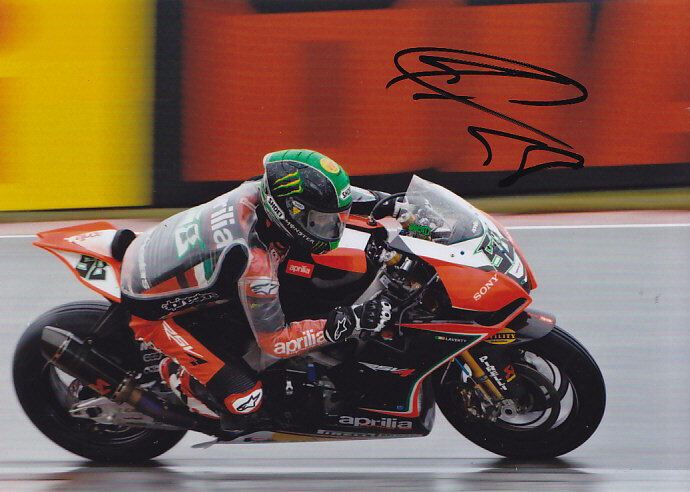 Eugene Laverty Aprilia Signed 5x7 Photo Poster painting 2012 4.