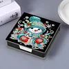 Diamond Painting Snowman Leather Notecard Box Gem Art Sticky Note Holder