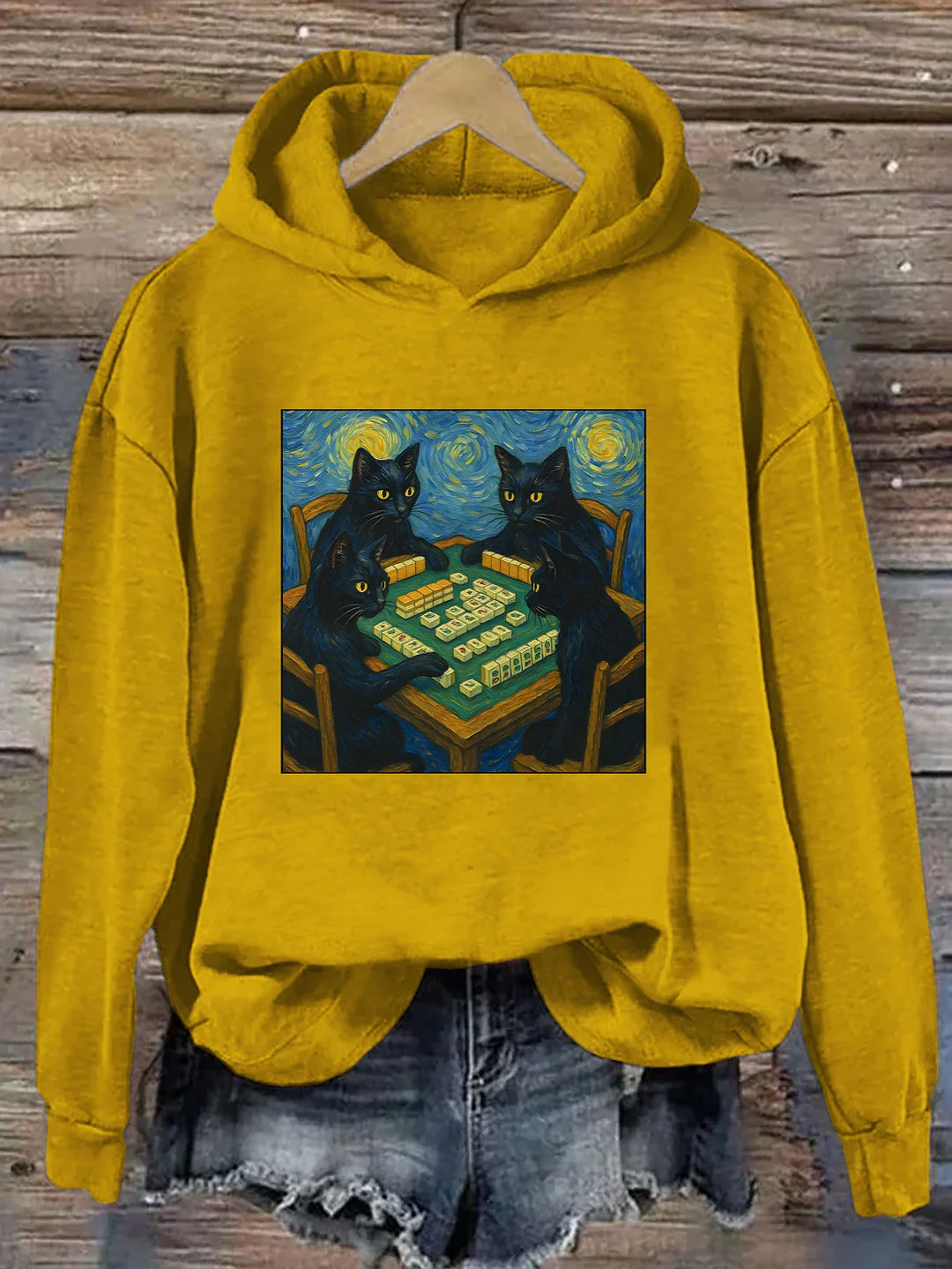 Mahjong Cat Lover Hoodie