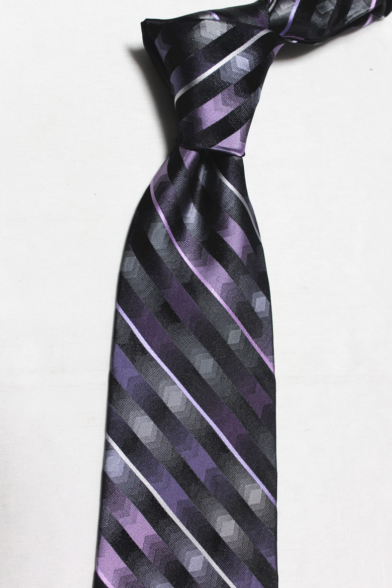 Luxury Silk Tie for Men - Business Formal Hand-Tied Necktie 9CM/10CM in Orange and Mocha
