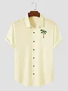 Classic Coconut Casual Everyday Basic Short Sleeve Shirt