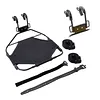 Metal Bike Front Basket Detachable Bike Front Rack Carrier 33 LBS Capacity Luggage Panniers Bag Carrier Bracket with Straps for Outdoor Travel Cycling & Commute