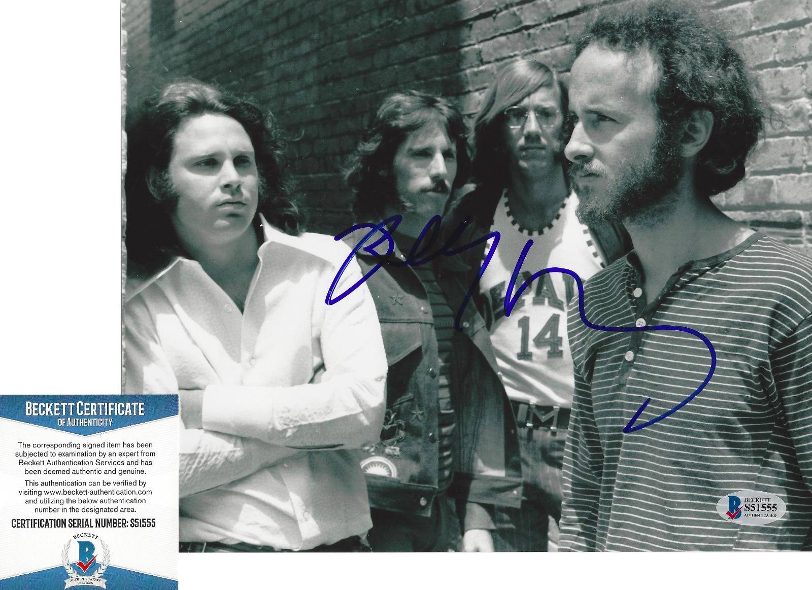 ROBBY KRIEGER - THE DOORS GUITARIST - SIGNED 8x10 Photo Poster painting F PROOF BECKETT BAS COA