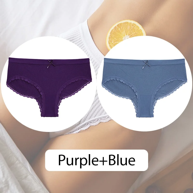 FINETOO Women Seamless Briefs 3D Jacquard Panties Low Waist Bow Underwear M-2XL Female Underpants Soft Ladies Panty Lingerie New