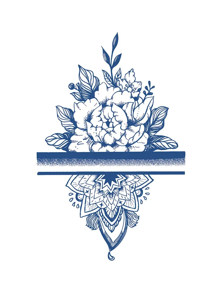 S41-89 herbal tattoo stickers juice semi-permanent non-reflective vegetation female waterproof male durable sticker simulation