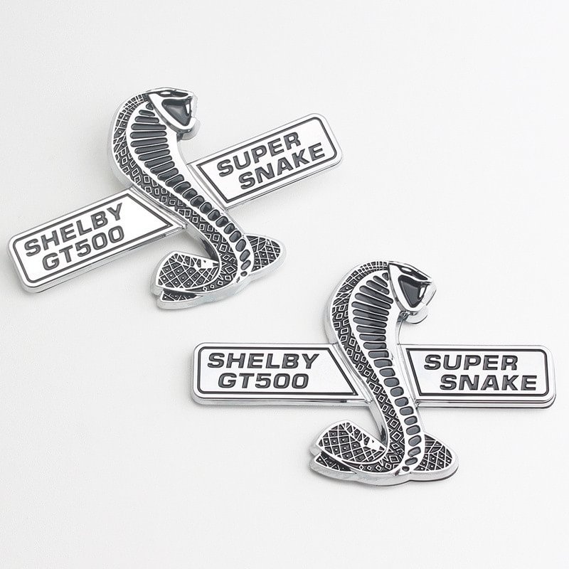 2pcs Super Snake Emblem Sticker for Ford Shelby GT500  Muatsng Kuga Explorer voiturehub dxncar