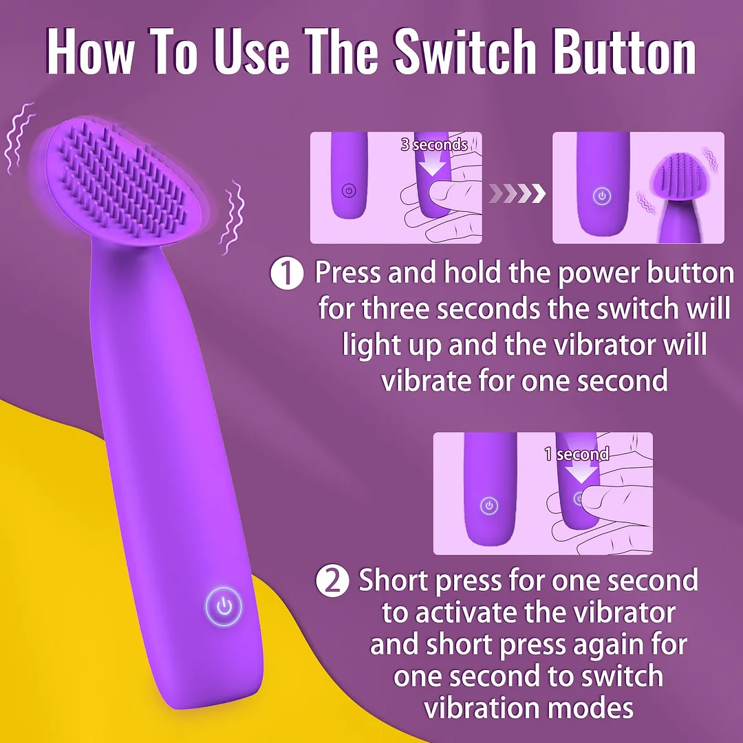 Mira &ndash; Precision Clitoral & Nipple Vibrator With Soft Silicone Brush Head For Gentle Stimulation