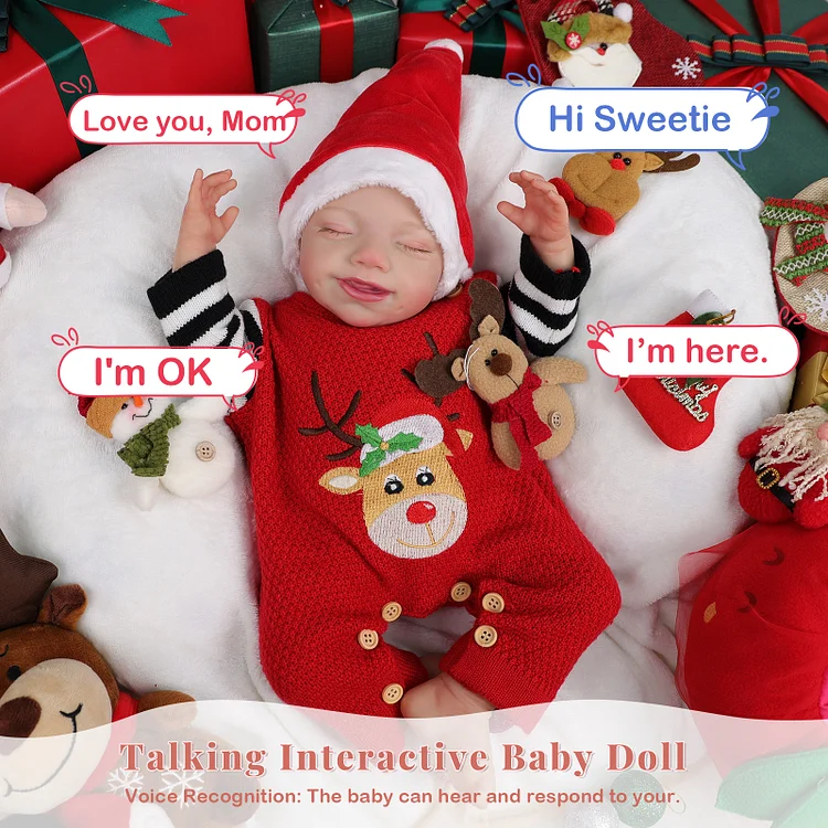 Babeside Christmas Sleeping Reborn Baby Olivia 20'' Little Infant Girl Best Gift for Kids