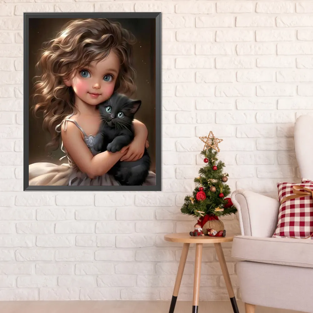 Full Round Diamond Painting 40*50cm - Sweet Cool Girl