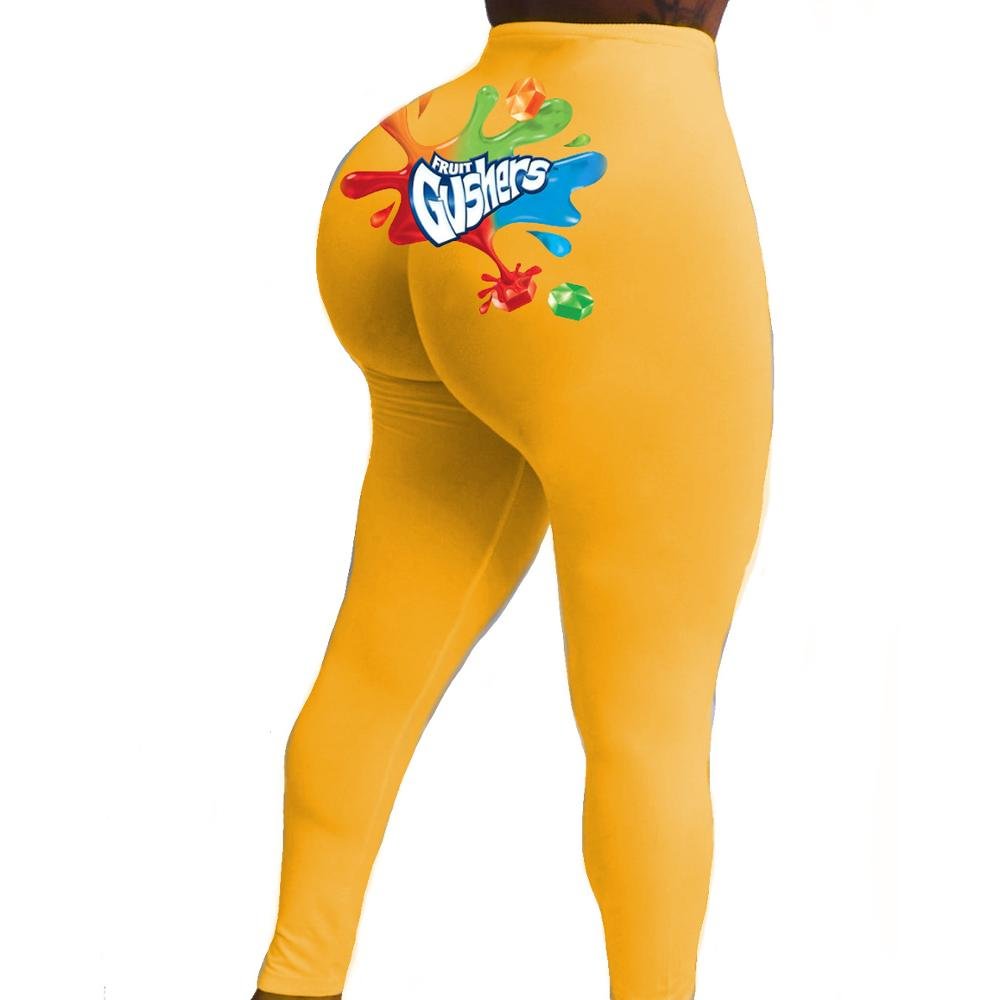 Women Leggings Casual Candy Color Print High Waist Jogging Elastic Sportwear Pants Women Bodycon Trousers Outfit Sweatpants