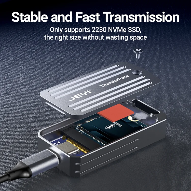 JEYI 2230 M.2 Enclosure, USB 3.2 Gen 2 10Gbps M.2 NVMe SSD JEYI 2230 M.2 Enclosure, USB 3.2 Gen 2 10Gbps M.2 NVMe SSD