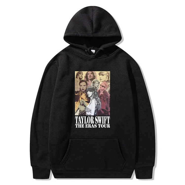 Taylor Swift Print Hoodie Long Sleeve Loose Sweatshirt at Hiphopee