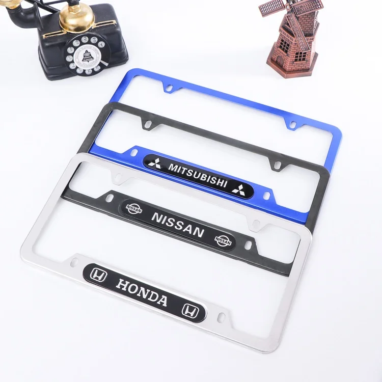 Car custom style license plate alloy modified anti-theft frame