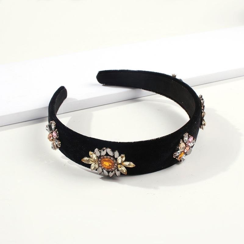 Alloy gold velvet Headband-zachics