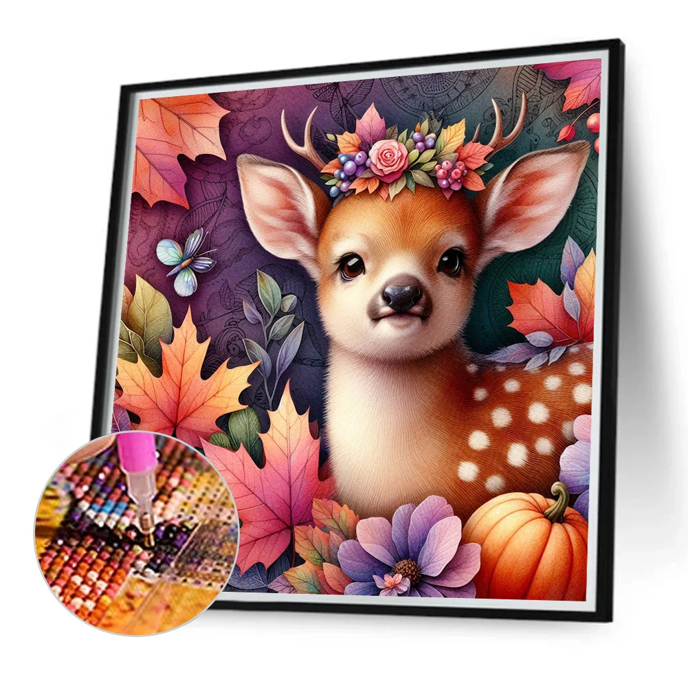 Diamond Painting - Full Round Drill - Autumn Elk(Canvas|40*40cm)