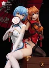Cheongsam Soryu Asuka Langley & Rei Ayanami - (EVA) Neon Genesis EVAngelion Resin Statue - Apr. Studio