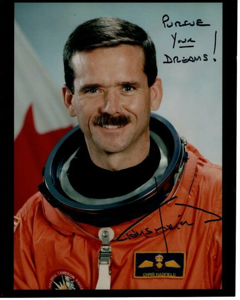 Chris hadfield signed autographed nasa csa astronaut 8x10 Photo Poster painting