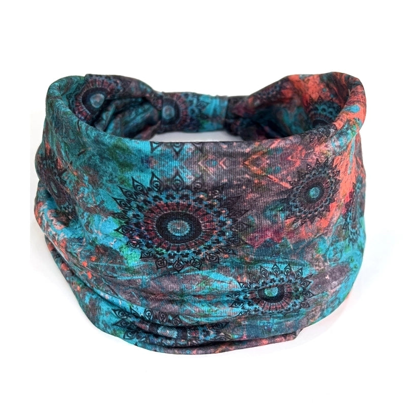 Women’s Hair Band African Print Pattern Wide Edge Elastic Knot Sports Yoga Headband Women’s Headwear Hair Accessories