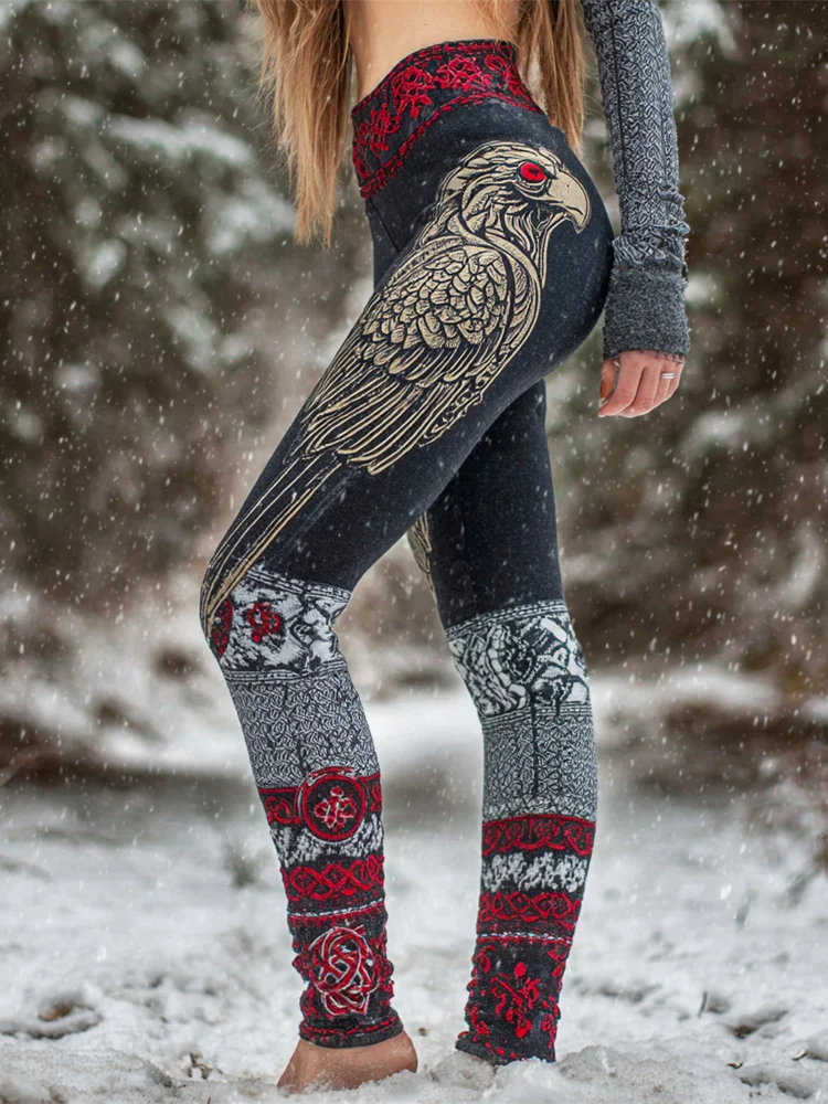Viking Raven Design Women's Knit Leggings
