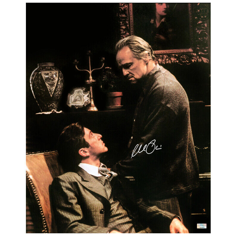Al Pacino Autographed The Godfather Don Vito and Michael Corleone 16x20 Photo Poster painting