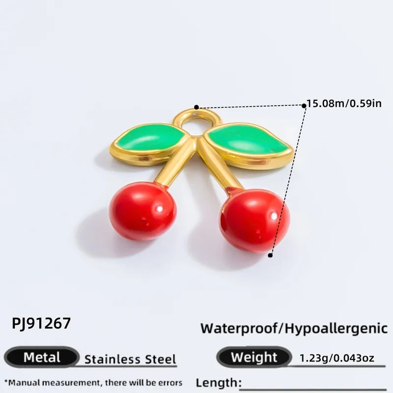 1 Piece 11.34*11.08mm 24.65*13.62mm 4.29*24.15mm 304 Stainless Steel Zircon 18K Gold Plated Tree Heart Shape Candy Jewelry Accessories Pendant