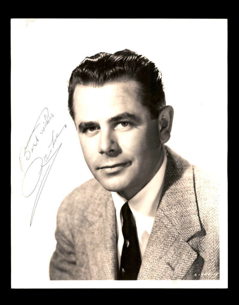 Glenn Ford JSA Coa Hand Signed 8x10 Vintage Photo Poster painting Autograph