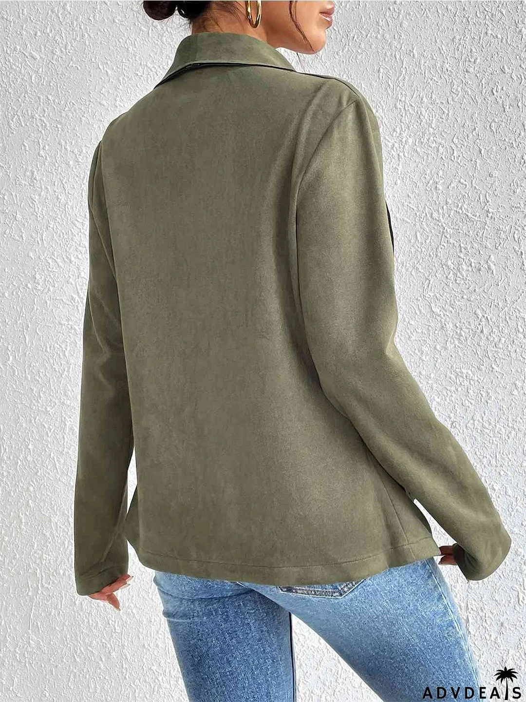 Statement Collar Long Sleeve Jacket