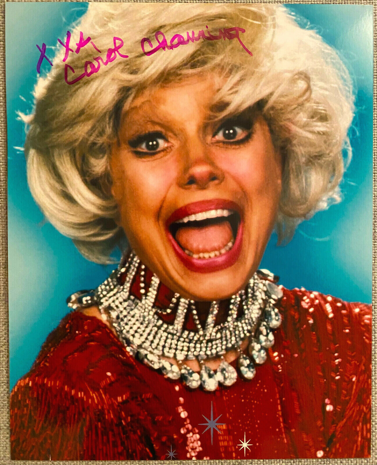 Carol Channing Signed In-Person Color 8x10 Photo Poster painting -- Authentic, Legend, RARE