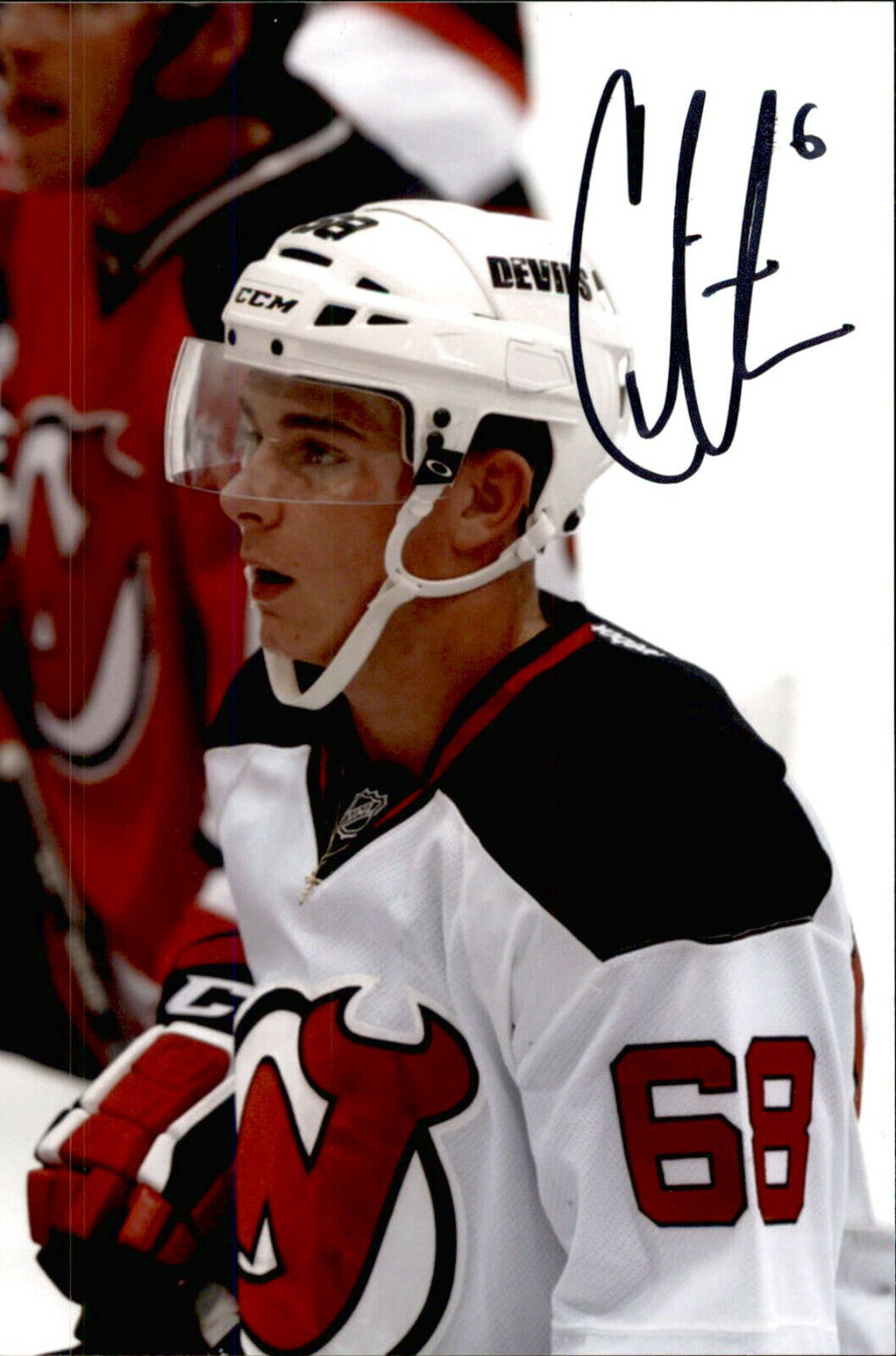 Colton White SIGNED 4x6 Photo Poster painting NEW JERSEY DEVILS