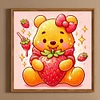 Diamond Painting -5D Full Round Drill Bear Strawberry