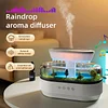 Micro Landscape Rain Cloud Air Humidifier Simulated Raindrops/Natural White Noise/Essential Oil Aromatherapy Colorful Light Gradient Atmosphere Lamp Ultrasonic Atomizer Humidifier