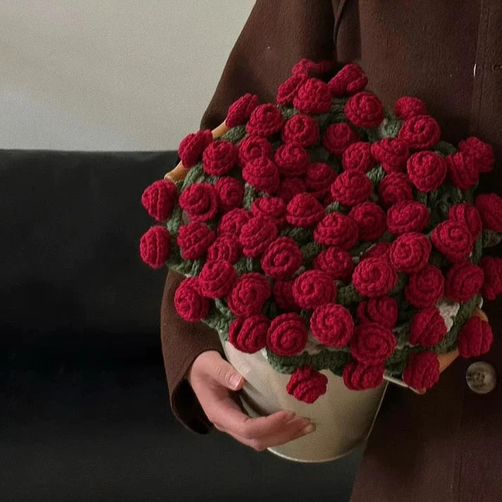 Crochet Roses Blanket Bouquet Digital Patterns