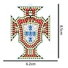 Portugal Fußballmannschaft Abzeichen doppelseitig - 5d DIY Handwerk Schlüsselanhänger