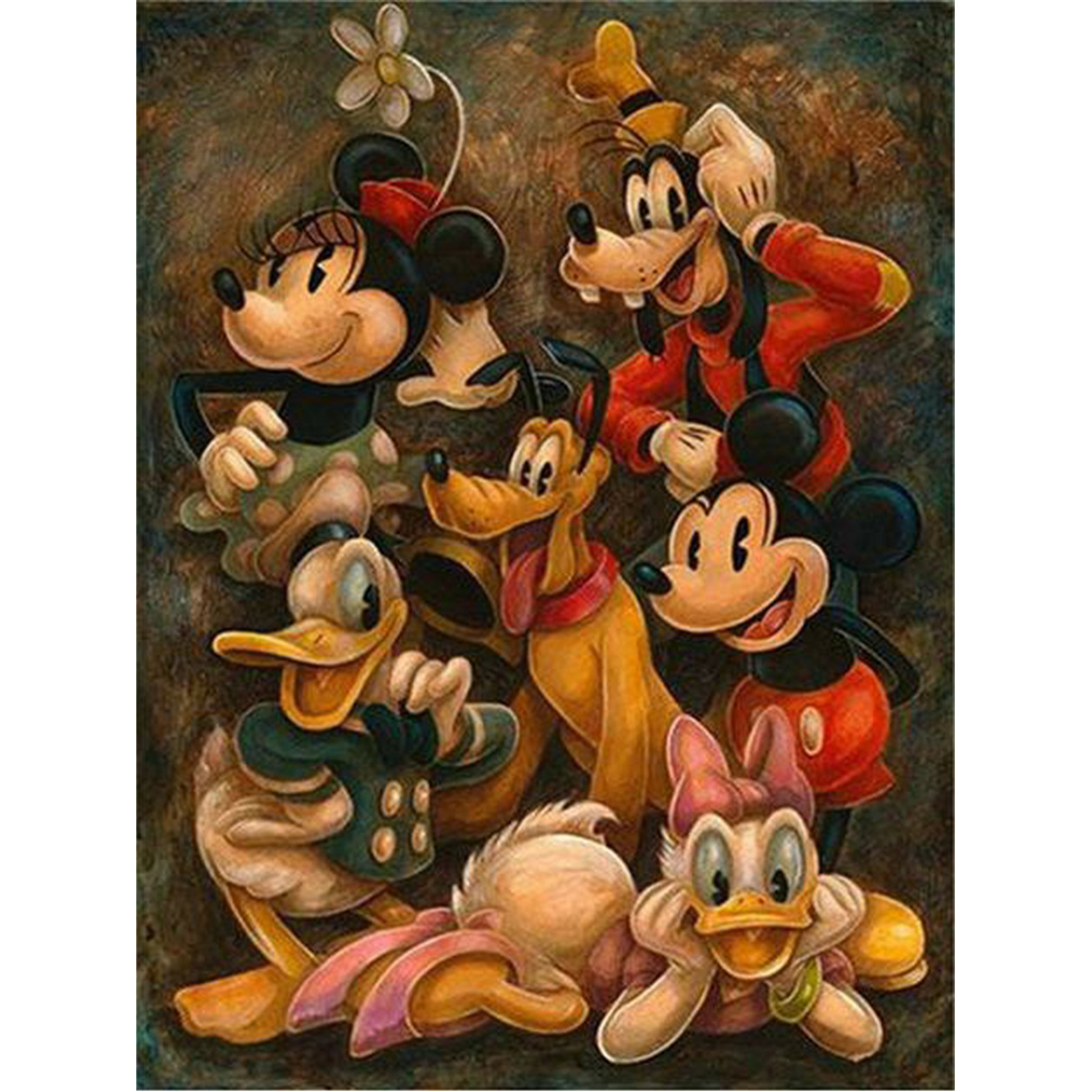 Glass Painting Mickey Mouse 30*40cm(canvas) full round drill diamond  painting