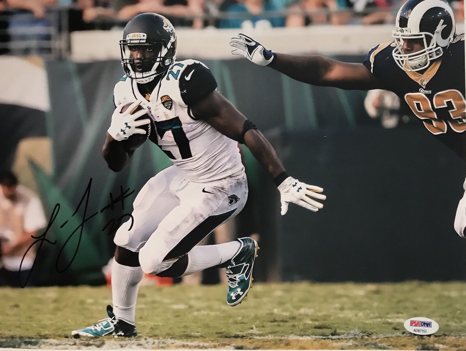 Leonard Fournette Signed Autographed 11x14 Photo Poster painting Jacksonville Jaguars Psa/Dna