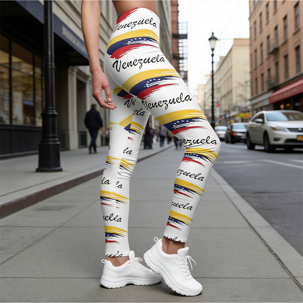 Venezuela Flag Print Women's Leggings artswardrobe